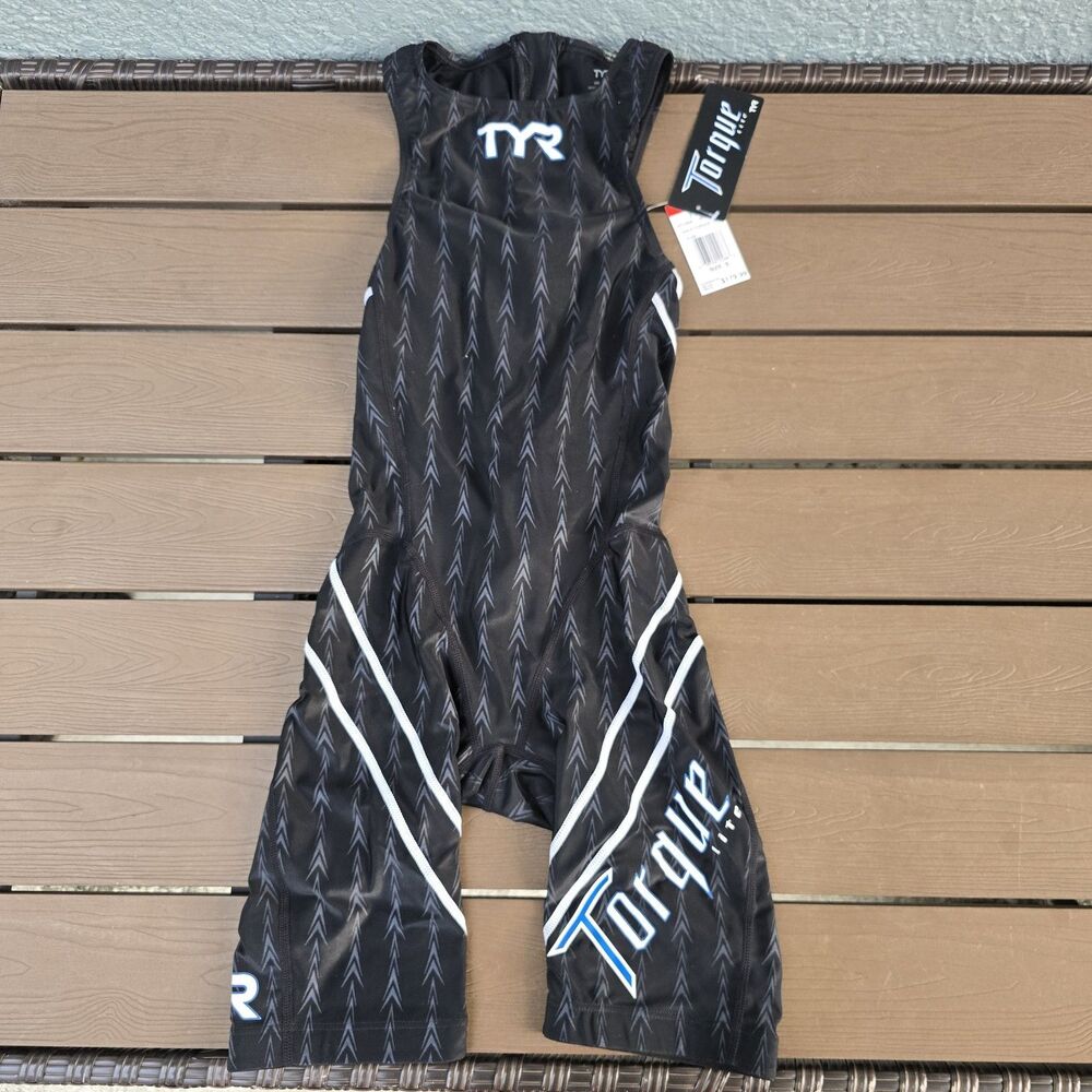 TYR Men's Torque Lite Black Swimskin Triathlon Suit Black Size S New In Box